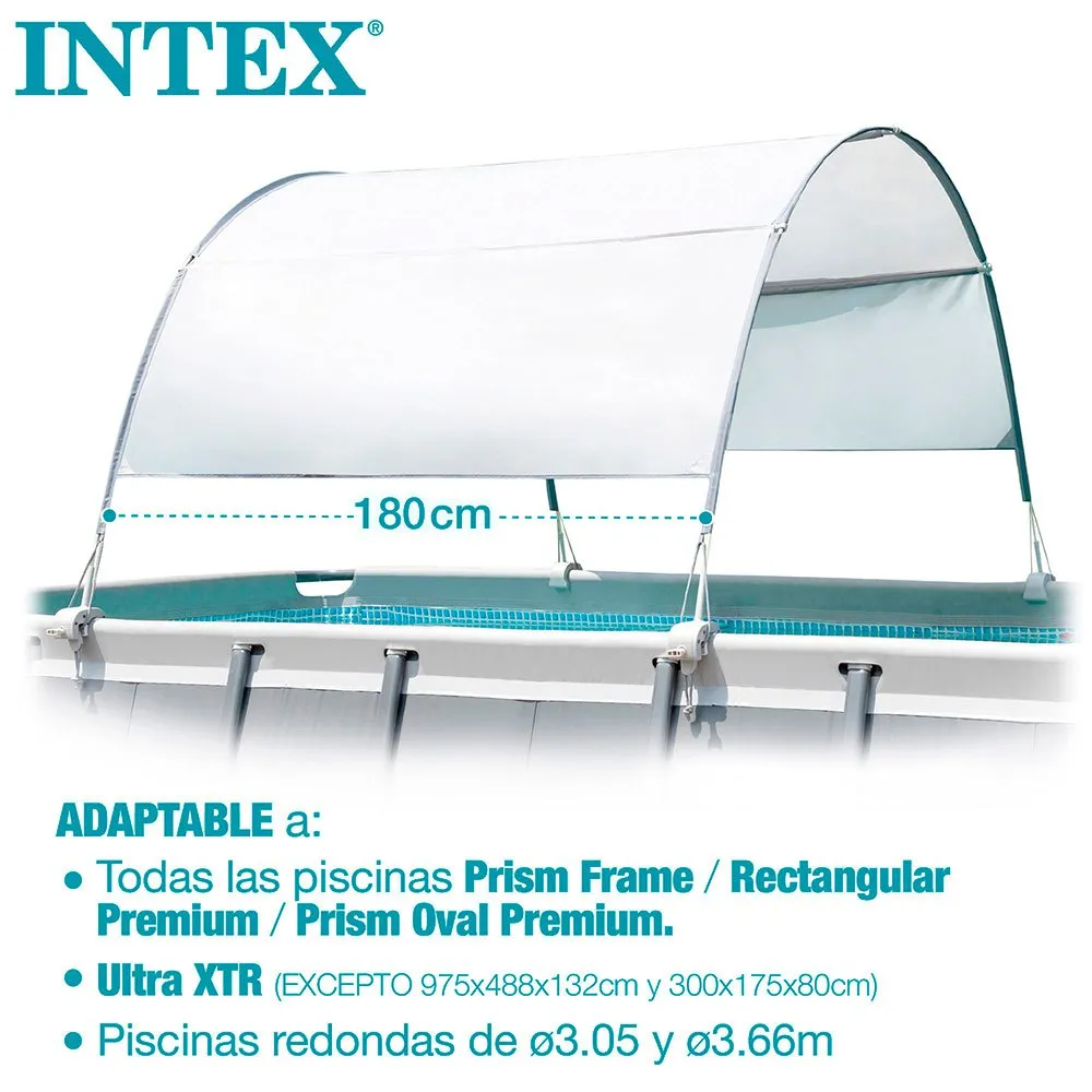 Intex Markise Mit Uv50-schutz Für Metallrahmenpools, White, One Size Intex Markise Mit Uv50-schutz Für Metallrahmenpools, White, One Size