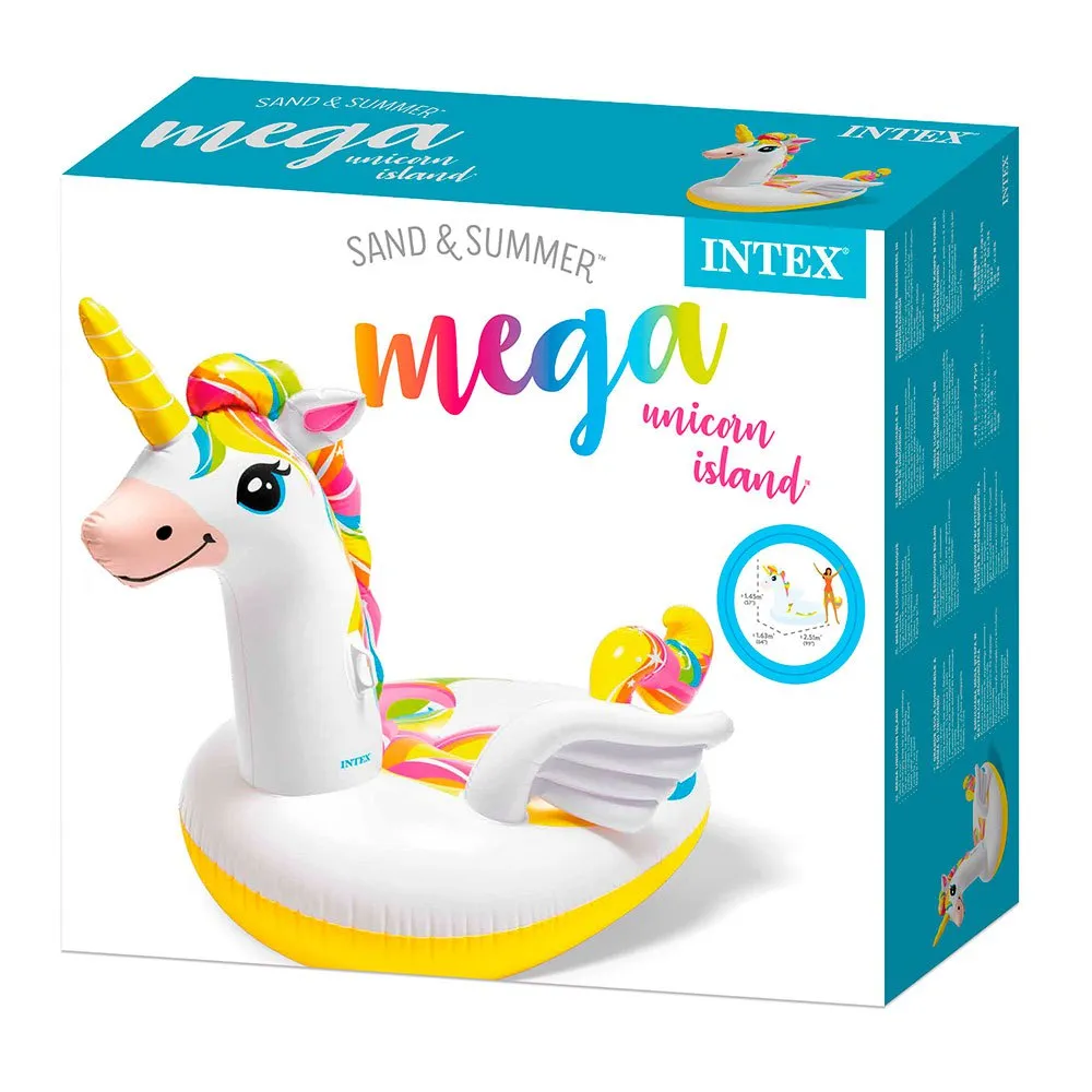 Intex Mega Einhorn Schwimmer, White, 163 x 251 x 145cm Intex Mega Einhorn Schwimmer, White, 163 x 251 x 145cm