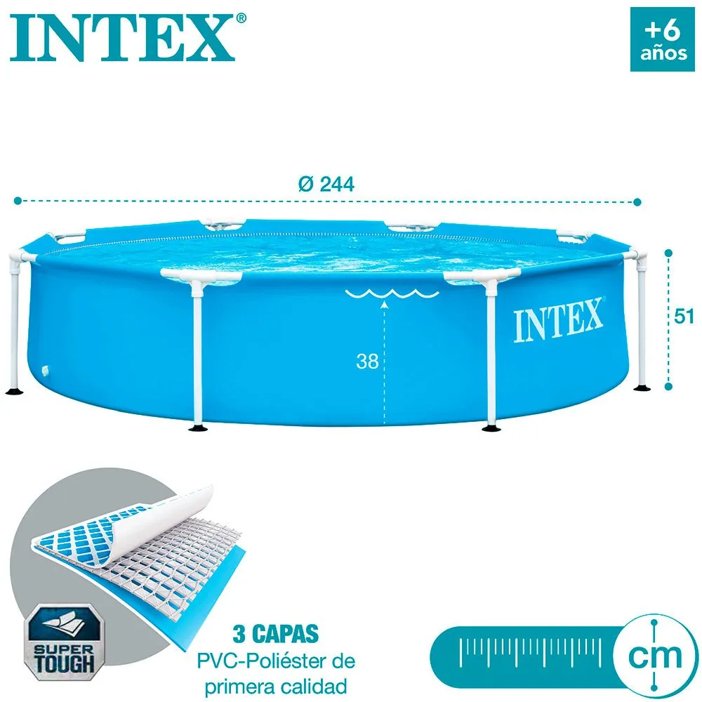 Intex Metallrahmenpool 244x51 Cm, Blue, 1828 Litres