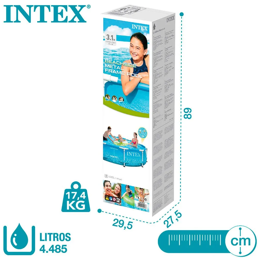 Intex Metallrahmenpool Für Den Strand 305x76 Cm, Blue, 305 x 76cm Intex Metallrahmenpool Für Den Strand 305x76 Cm, Blue, 305 x 76cm
