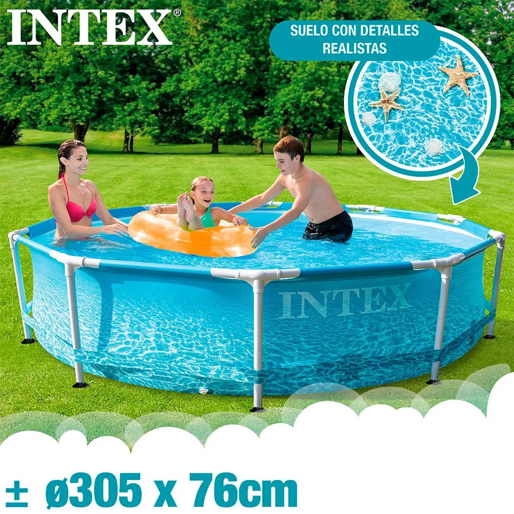Intex Metallrahmenpool Für Den Strand 305x76 Cm, Blue, 305 x 76cm Intex Metallrahmenpool Für Den Strand 305x76 Cm, Blue, 305 x 76cm