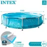Intex Metallrahmenpool Für Den Strand 305x76 Cm, Blue, 305 x 76cm