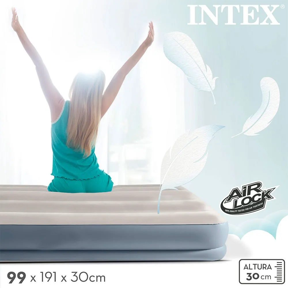 Intex Midrise Dura-beam Standard Pillow Rest Luftmatratze, Grey, 99 x 191 x 30cm Intex Midrise Dura-beam Standard Pillow Rest Luftmatratze, Grey, 99 x 191 x 30cm