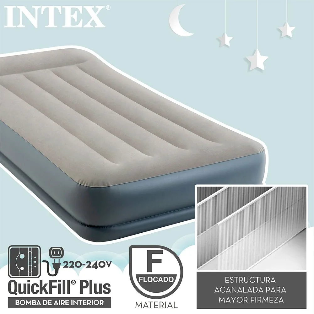 Intex Midrise Dura-beam Standard Pillow Rest Luftmatratze, Grey, 99 x 191 x 30cm Intex Midrise Dura-beam Standard Pillow Rest Luftmatratze, Grey, 99 x 191 x 30cm