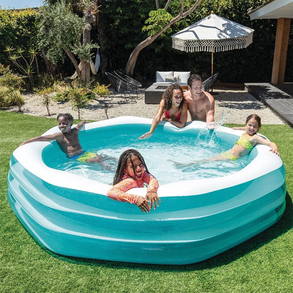 Intex Octogonal Runder Aufblasbarer Pool, Blue / white, 999L Intex Octogonal Runder Aufblasbarer Pool, Blue / white, 999L