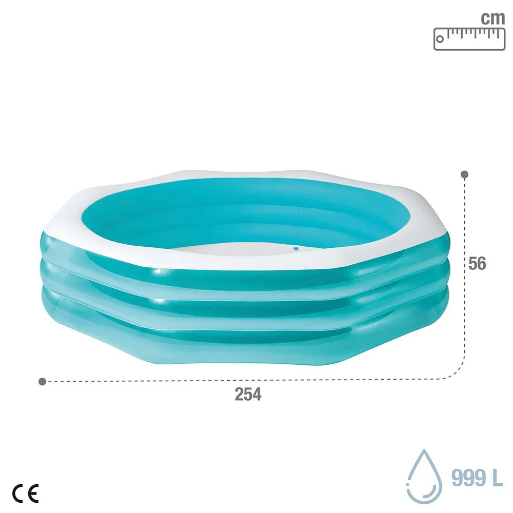Intex Octogonal Runder Aufblasbarer Pool, Blue / white, 999L Intex Octogonal Runder Aufblasbarer Pool, Blue / white, 999L