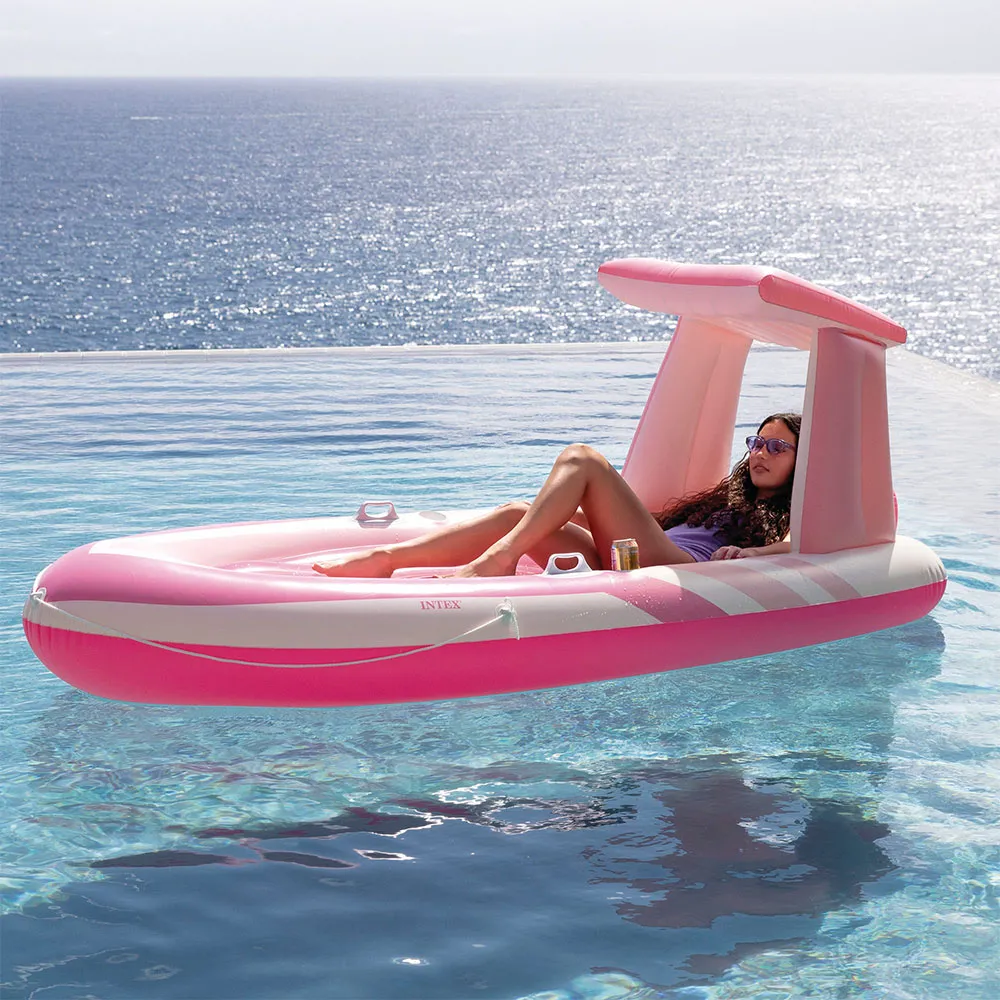 Intex Pink Paradise 244x119x97 Cm Luftmatratze Für Pool, Pink / white, One Size Intex Pink Paradise 244x119x97 Cm Luftmatratze Für Pool, Pink / white, One Size