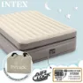 Intex Prime Comfort Elevated Doppel-luftbett, Beige / grey, 152 x 203 x 51cm
