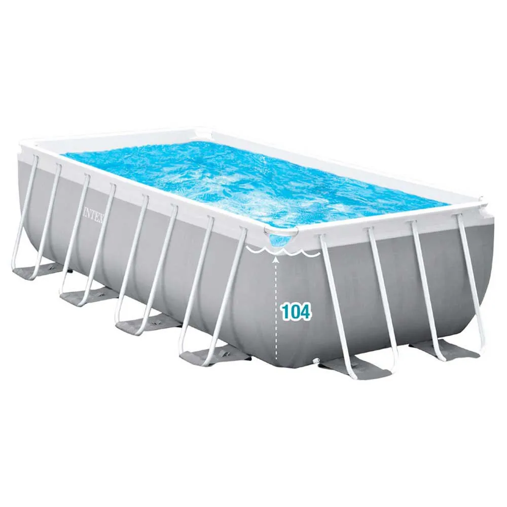 Intex Prism 400x200x122 Cm Stahl Rechteckiger Aufstellpool Mit Rahmen unisex, Grey / blue, 8418L Intex Prism 400x200x122 Cm Stahl Rechteckiger Aufstellpool Mit Rahmen unisex, Grey / blue, 8418L