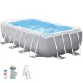 Intex Prism 400x200x122 Cm Stahl Rechteckiger Aufstellpool Mit Rahmen unisex, Grey / blue, 8418L