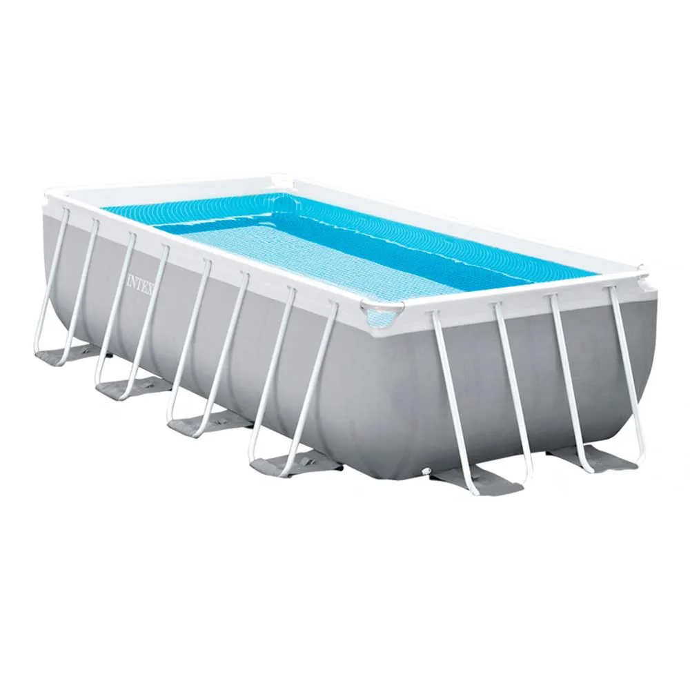 Intex Prism 488x244x107 Cm Stahl Rechteckiger Aufstellpool Mit Rahmen, Grey / blue, 10874L Intex Prism 488x244x107 Cm Stahl Rechteckiger Aufstellpool Mit Rahmen, Grey / blue, 10874L
