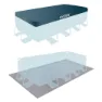 Intex Prism 488x244x107 Cm Stahl Rechteckiger Aufstellpool Mit Rahmen, Grey / blue, 10874L