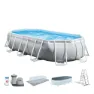 Intex Prism 503x274x122 Cm Stahl Ovaler Poolrahmen Oberirdisch unisex, Grey / blue, 13365L