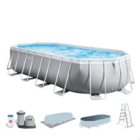 Intex Prism 610x305x122 Cm Stahl Ovaler Poolrahmen Oberirdisch Intex Prism 610x305x122 Cm Stahl Ovaler Poolrahmen Oberirdisch