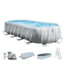 Intex Prism 610x305x122 Cm Stahl Ovaler Poolrahmen Oberirdisch, Grey / blue, 18202L