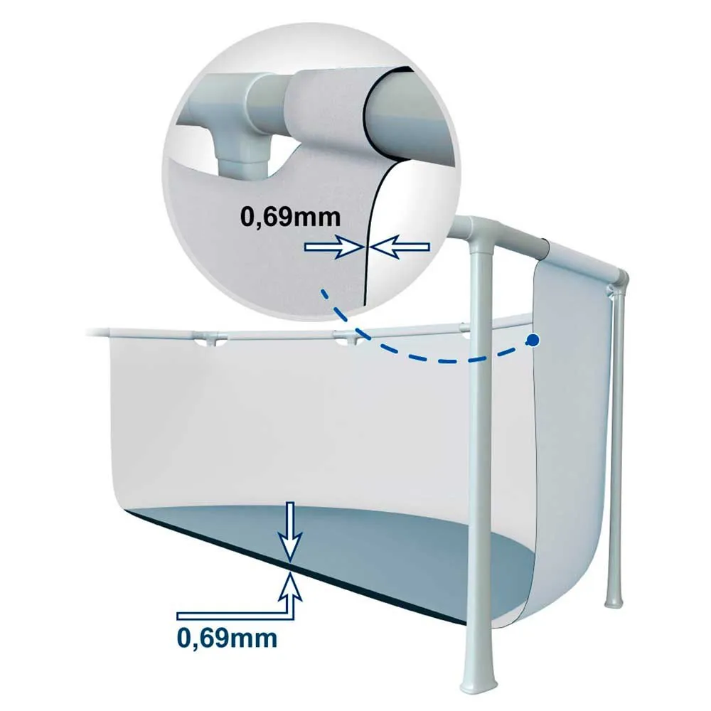 Intex Prism 610x305x122 Cm Stahl Ovaler Poolrahmen Oberirdisch, Grey / blue, 18202L Intex Prism 610x305x122 Cm Stahl Ovaler Poolrahmen Oberirdisch, Grey / blue, 18202L