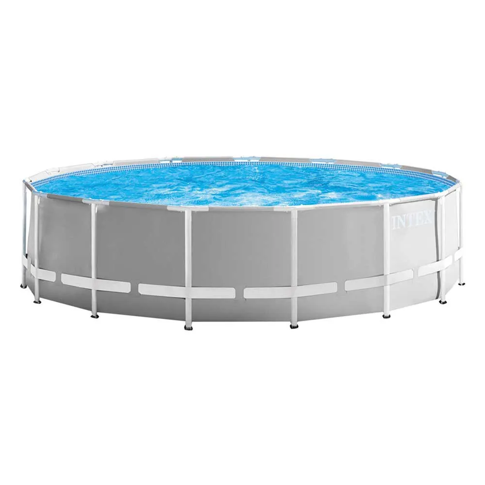 Intex Prism Ø 457x122 Cm Stahl Runder Aufstellpool, Grey / blue, 16805L Intex Prism Ø 457x122 Cm Stahl Runder Aufstellpool, Grey / blue, 16805L