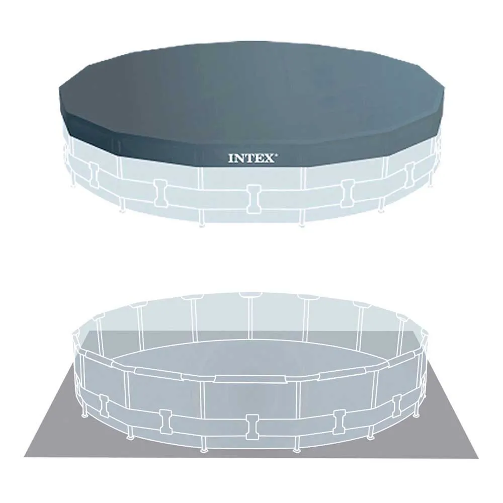 Intex Prism Ø 457x122 Cm Stahl Runder Aufstellpool, Grey / blue, 16805L Intex Prism Ø 457x122 Cm Stahl Runder Aufstellpool, Grey / blue, 16805L