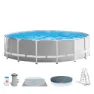 Intex Prism Ø 457x122 Cm Stahl Runder Aufstellpool, Grey / blue, 16805L