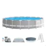 Intex Prism Ø 549x122 Cm Stahl Runder Aufstellpool, Grey / blue, 24311L