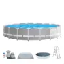 Intex Prism Ø 610x132 Cm Stahl Runder Aufstellpool unisex, Grey / blue, 32695L