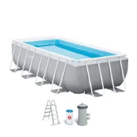 Intex Prisma Frame Rectangular Above Ground With Filter Pool Intex Prisma Frame Rectangular Above Ground With Filter Pool