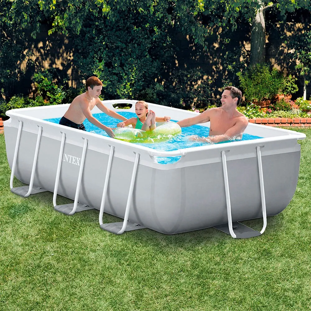 Intex Prisma Frame Rectangular With Filter Pool, 300 x 175 x 80cm Intex Prisma Frame Rectangular With Filter Pool, 300 x 175 x 80cm