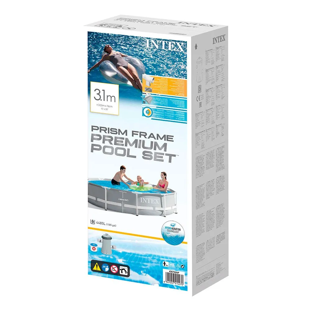 Intex Prisma Frame Round Collapsible With Filter Pool, One size Intex Prisma Frame Round Collapsible With Filter Pool, One size
