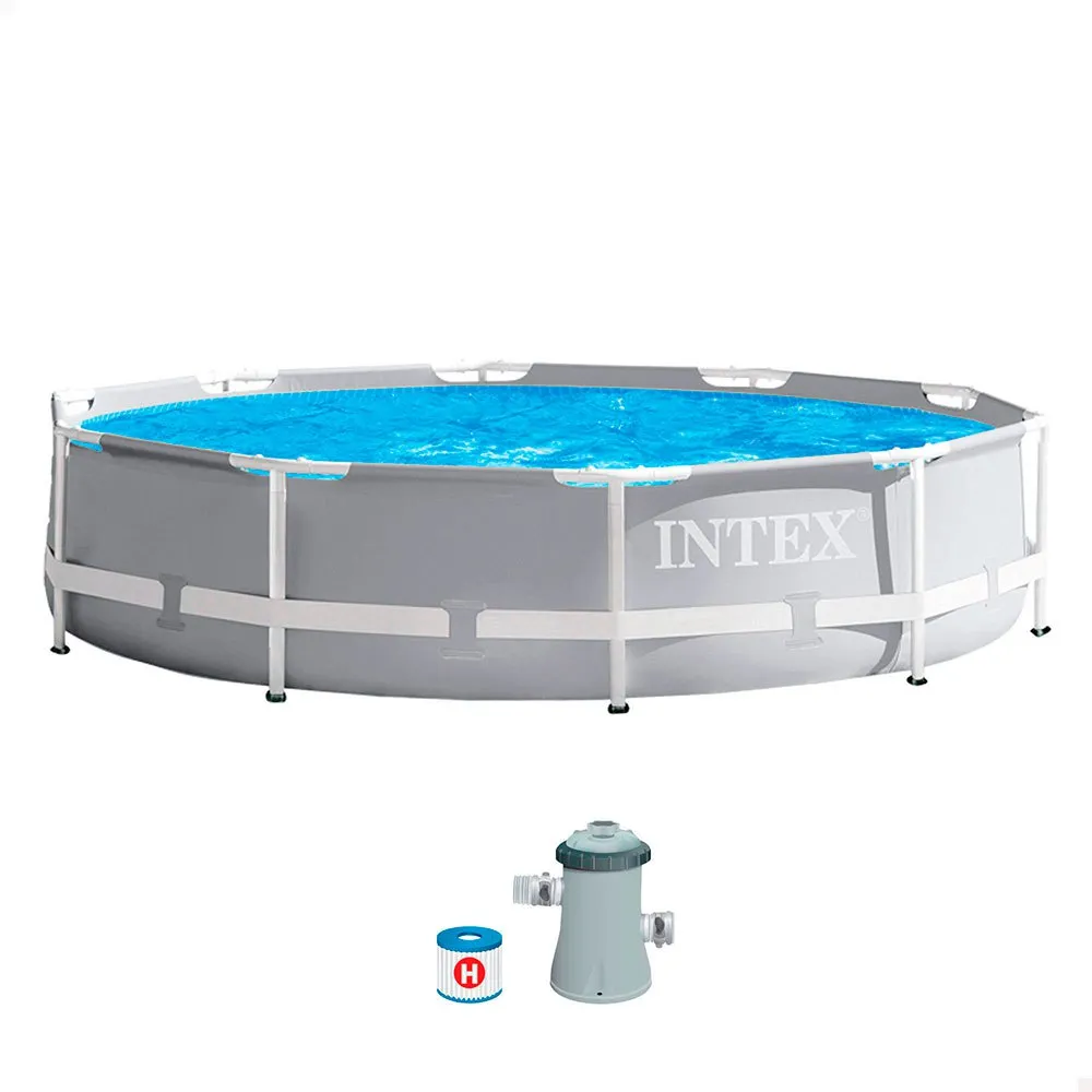 Intex Prisma Frame Round Collapsible With Filter Pool, One size Intex Prisma Frame Round Collapsible With Filter Pool, One size