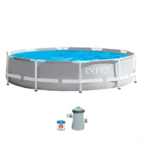 Intex Prisma Frame Round Collapsible With Filter Pool unisex Intex Prisma Frame Round Collapsible With Filter Pool unisex