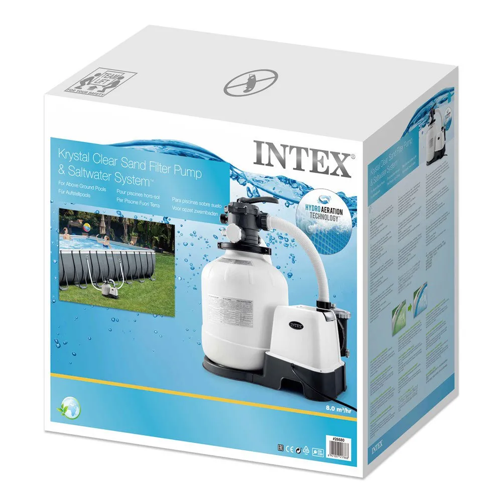 Intex Qx2600 Kläranlage Sandfilter Mit Salzwasserchlorierung Krystal Clear 11g/h 56800 L, White / black, One Size Intex Qx2600 Kläranlage Sandfilter Mit Salzwasserchlorierung Krystal Clear 11g/h 56800 L, White / black, One Size