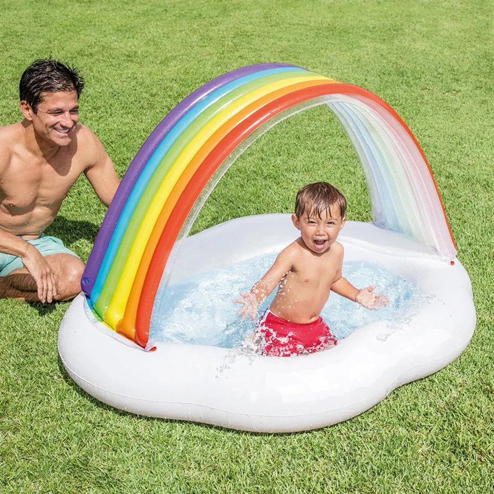 Intex Rainbow Canopy Baby Pool, Multicolor, One Size Intex Rainbow Canopy Baby Pool, Multicolor, One Size