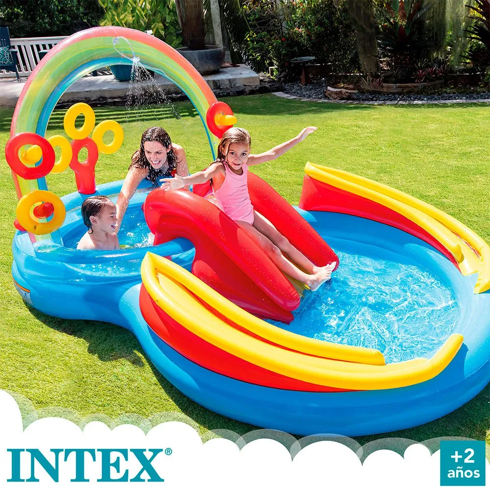 Intex Regenbogenbecken, Multicolor, 297 x 193 x 135cm Intex Regenbogenbecken, Multicolor, 297 x 193 x 135cm