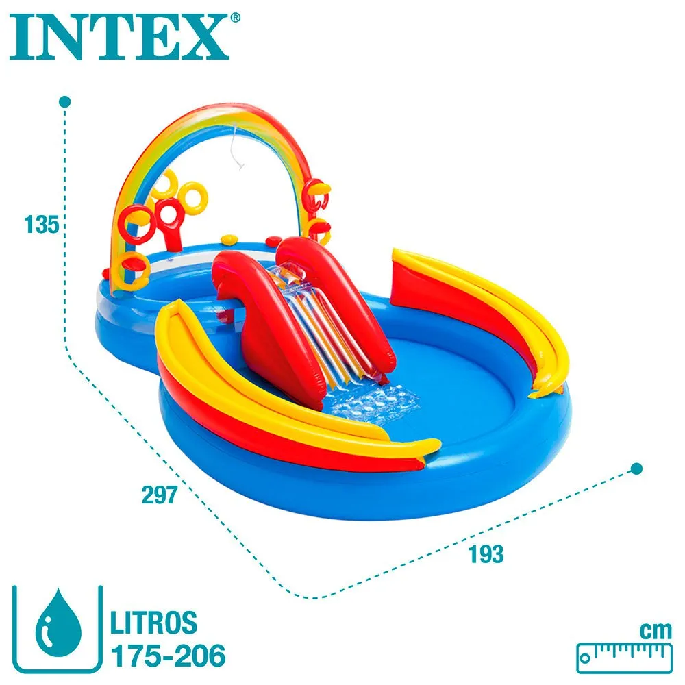 Intex Regenbogenbecken, Multicolor, 297 x 193 x 135cm Intex Regenbogenbecken, Multicolor, 297 x 193 x 135cm
