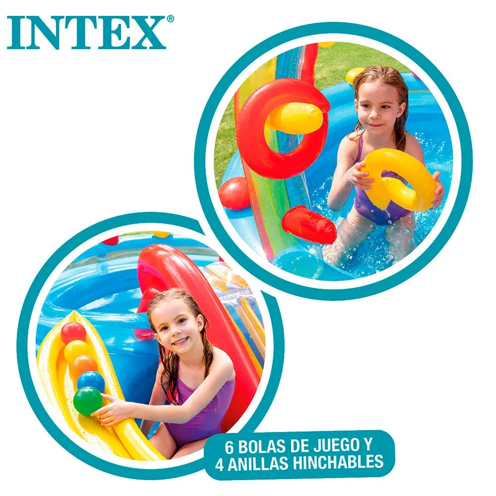 Intex Regenbogenbecken, Multicolor, 297 x 193 x 135cm Intex Regenbogenbecken, Multicolor, 297 x 193 x 135cm