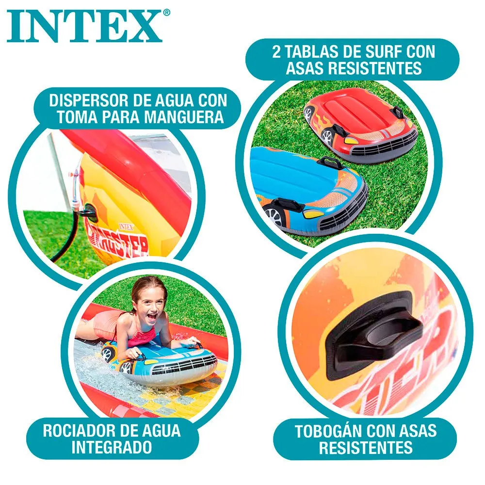 Intex Renn Spaß Rutschbahn 561x119x79 Cm, Multicolour, 561 x 119 x 79cm Intex Renn Spaß Rutschbahn 561x119x79 Cm, Multicolour, 561 x 119 x 79cm