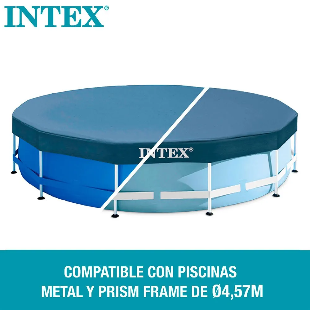 Intex Round Poolabdeckung unisex, Blue, 457cm
