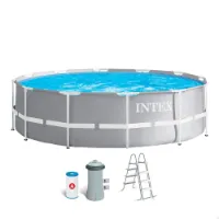Intex Runder Prismatischer Aufstellpool Mit Filterpumpe Intex Runder Prismatischer Aufstellpool Mit Filterpumpe