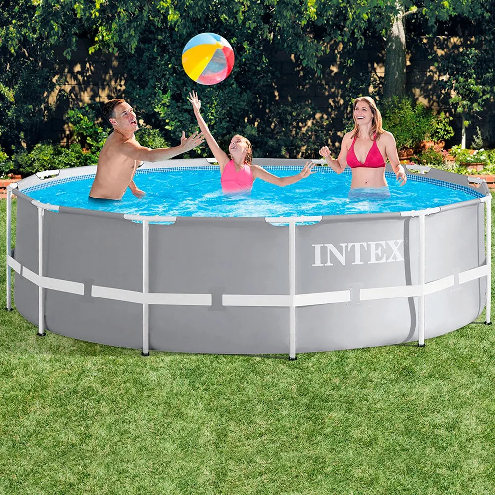 Intex Runder Prismatischer Aufstellpool Mit Filterpumpe, 366 x 99cm Intex Runder Prismatischer Aufstellpool Mit Filterpumpe, 366 x 99cm