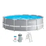 Intex Runder Prismatischer Aufstellpool Mit Filterpumpe, 366 x 99cm