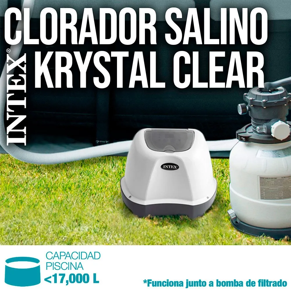 Intex Salzwasserchlorinator Für Pools Bis Zu 17 M³, Grey, One Size Intex Salzwasserchlorinator Für Pools Bis Zu 17 M³, Grey, One Size