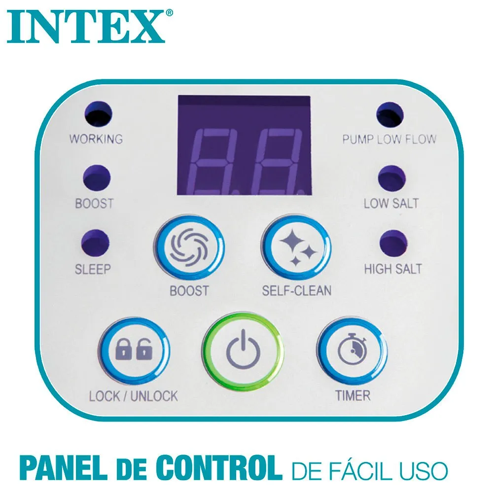 Intex Salzwasserchlorinator Für Pools Bis Zu 17 M³, Grey, One Size Intex Salzwasserchlorinator Für Pools Bis Zu 17 M³, Grey, One Size