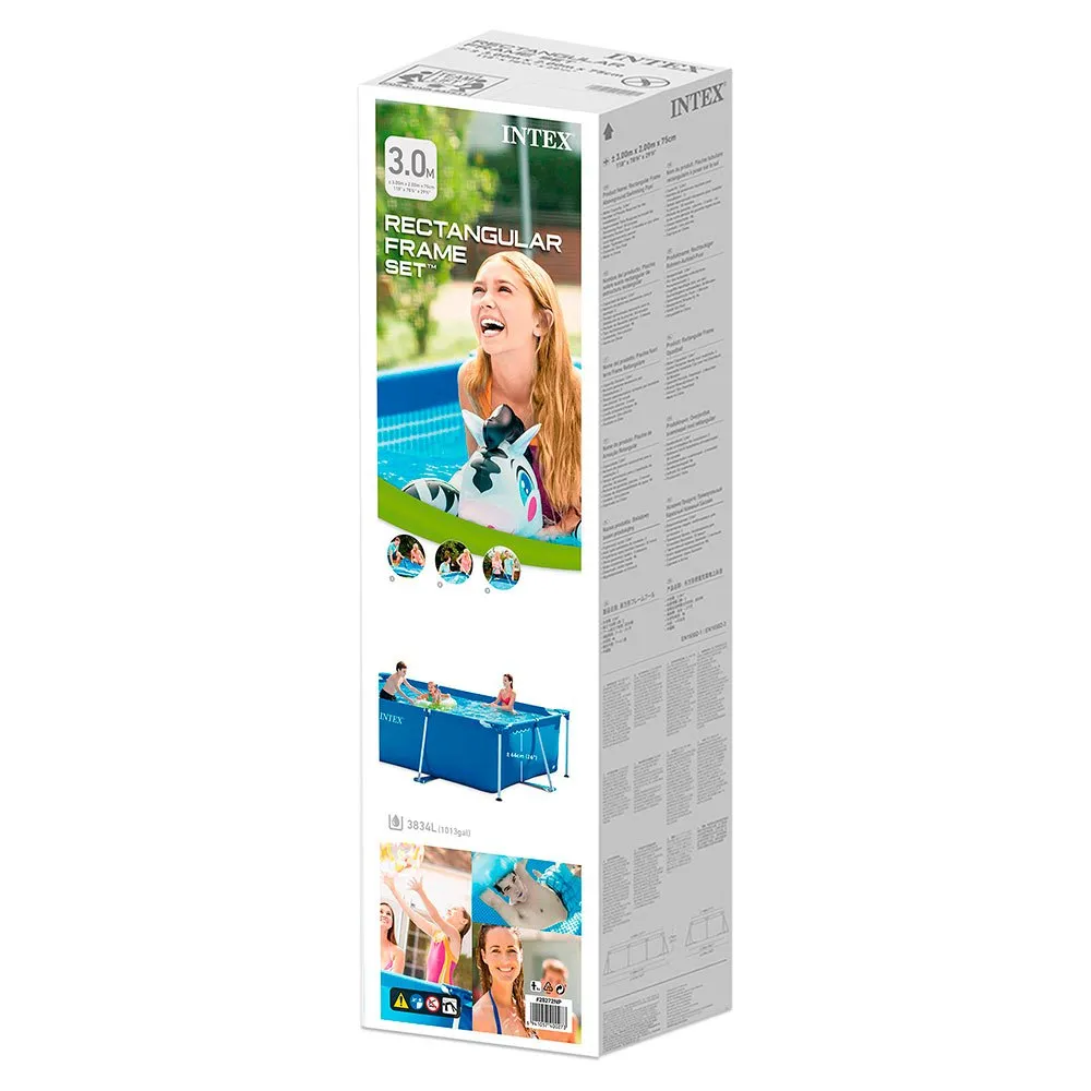 Intex Small Frame Collapsible 300x200x75 Cm Pool, 300 x 200 x 75cm Intex Small Frame Collapsible 300x200x75 Cm Pool, 300 x 200 x 75cm