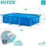 Intex Small Frame Collapsible 300x200x75 Cm Pool, 300 x 200 x 75cm