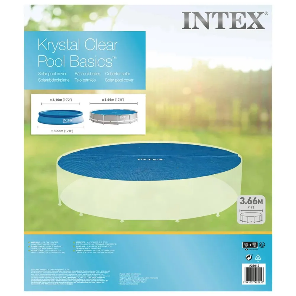 Intex Solare Poolabdeckung Aus Polyethylen 348 Cm, Blue, One Size Intex Solare Poolabdeckung Aus Polyethylen 348 Cm, Blue, One Size