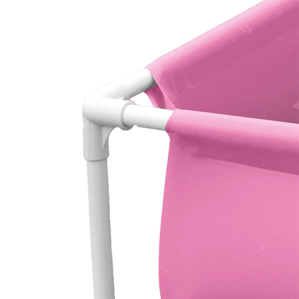 Intex Stahl Quadratischer Aufstellpool 122x122x30 Cm, Pink, 342L Intex Stahl Quadratischer Aufstellpool 122x122x30 Cm, Pink, 342L