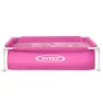Intex Stahl Quadratischer Aufstellpool 122x122x30 Cm, Pink, 342L