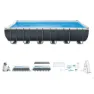Intex Stahl Rechteckiges Aufstellbecken Ultra Xtr Mit Chlorinator 732x366x132 Cm, Grey / blue, 31805L