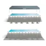 Intex Stahl Rechteckiges Aufstellbecken Ultra Xtr Mit Chlorinator 732x366x132 Cm, Grey / blue, 31805L