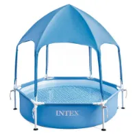Intex Stahl Runder Aufstellpool Mit Überdachung 183cm Intex Stahl Runder Aufstellpool Mit Überdachung 183cm